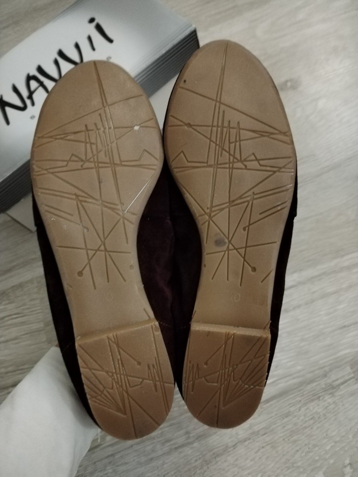 Нови обувки от естествена кожа  и велур Navvy
