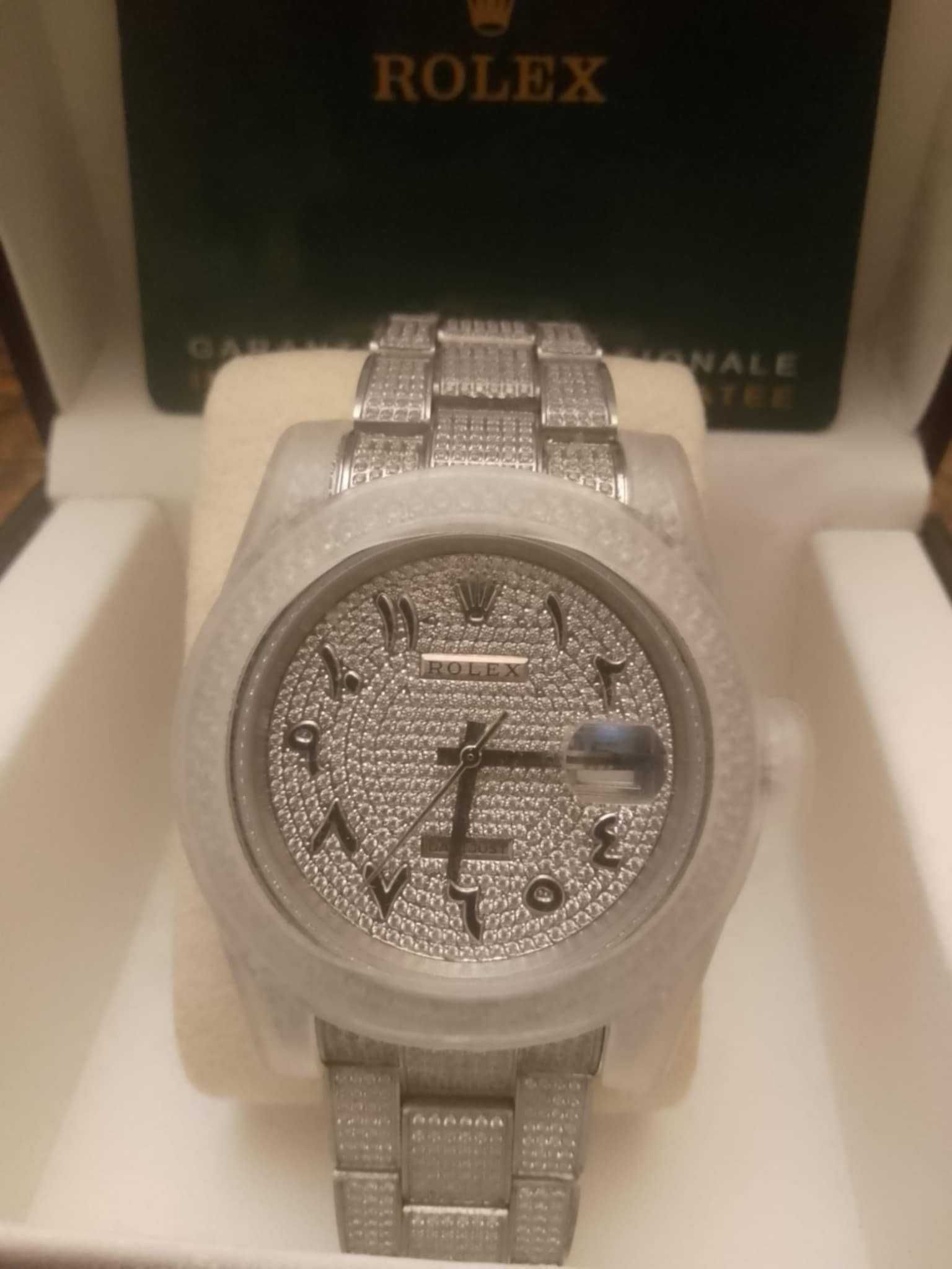 Rolex Datejust 41MM Arabic Moissanite Full Iced