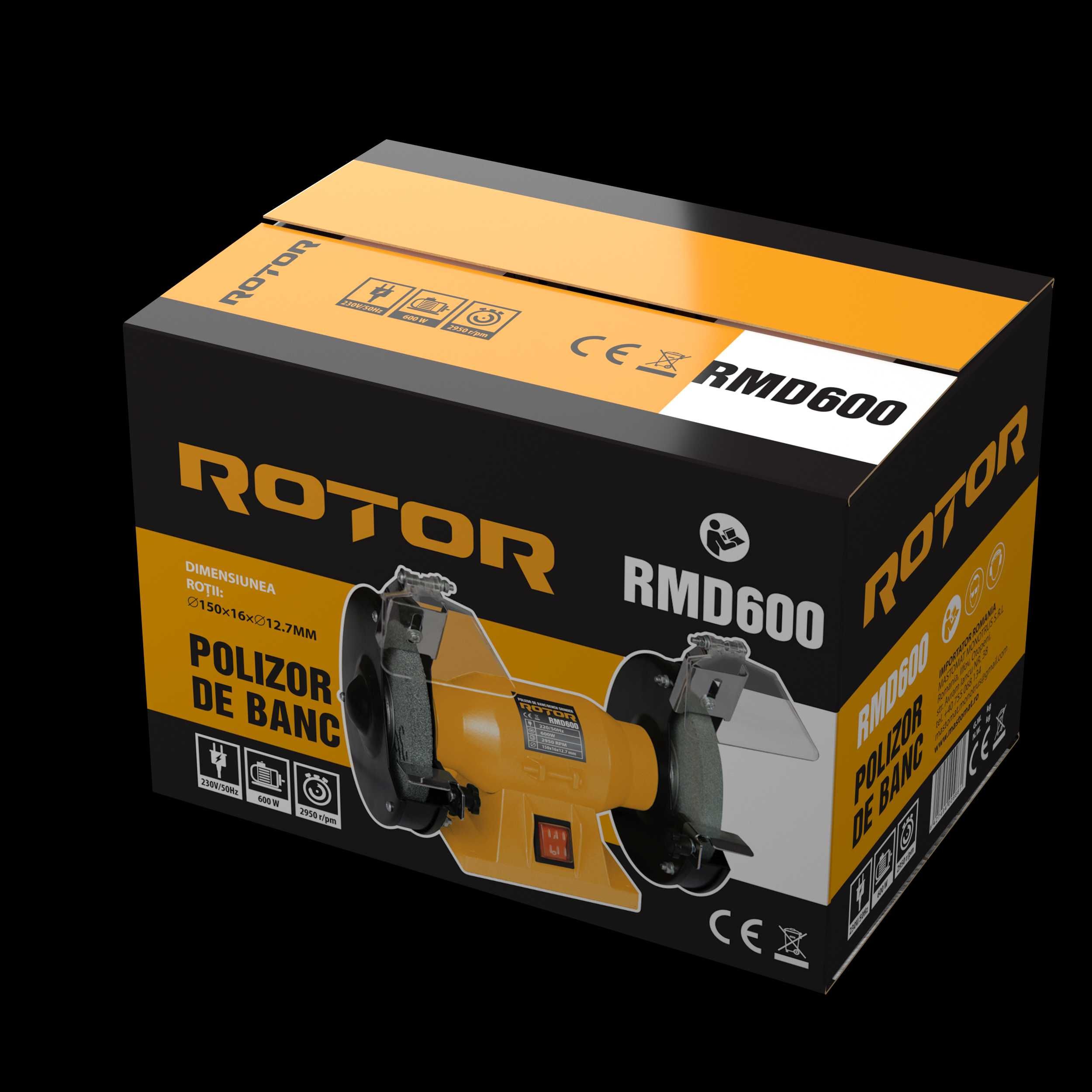 Polizor de banc ROTOR  RMD-600 W.