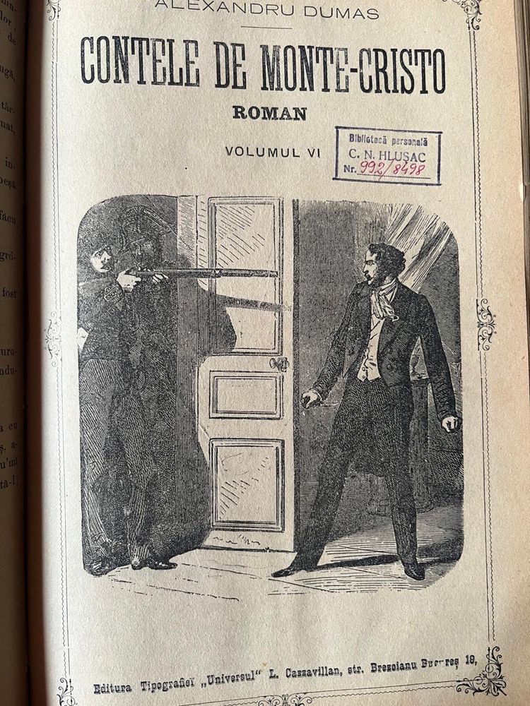 Contele de Monte Cristo, Al. Dumas, 6 vol. 1888, Princeps Carte Veche