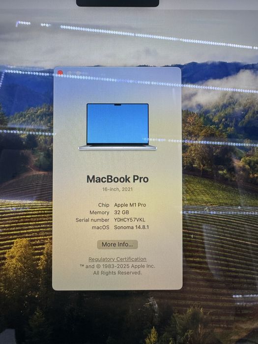 Macbook Pro M1 Pro 2021 32/512 16.0 inch