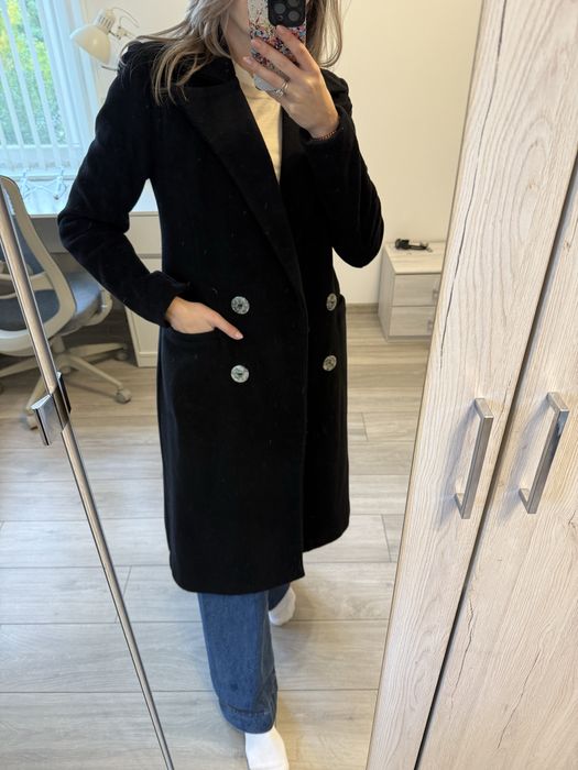 Дамско Черно палто С