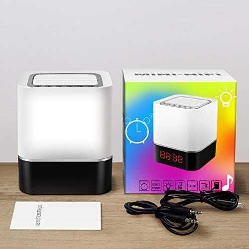 Нова Портативна Лампа с Bluetooth Говорител и Будилник Подарък дом