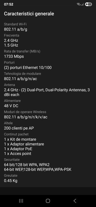 Accesorii poin UNIFI AC-PRO