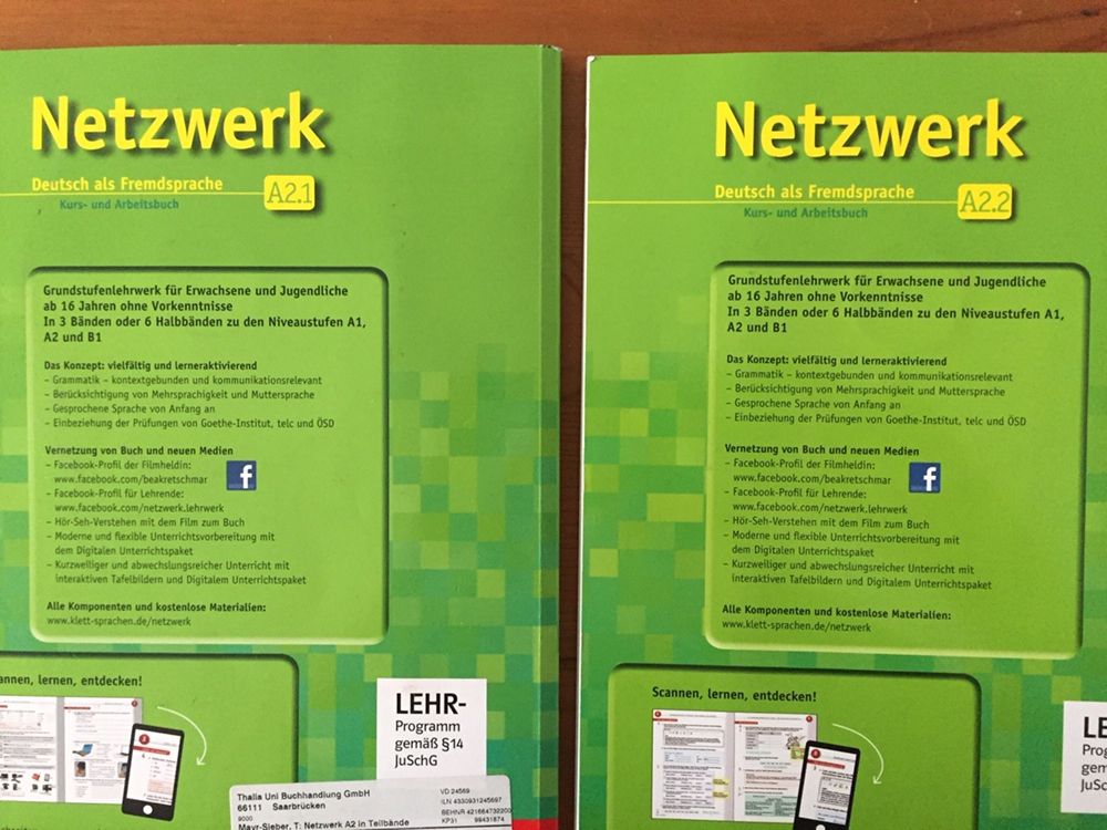 Netzwerk A2/1, A2/2 Deutsch als Fremdsprache / 2 бр. книжни тела