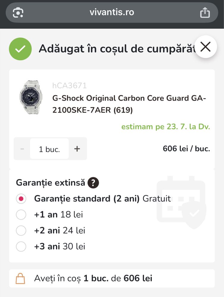 Casio G shock GA carbon guard