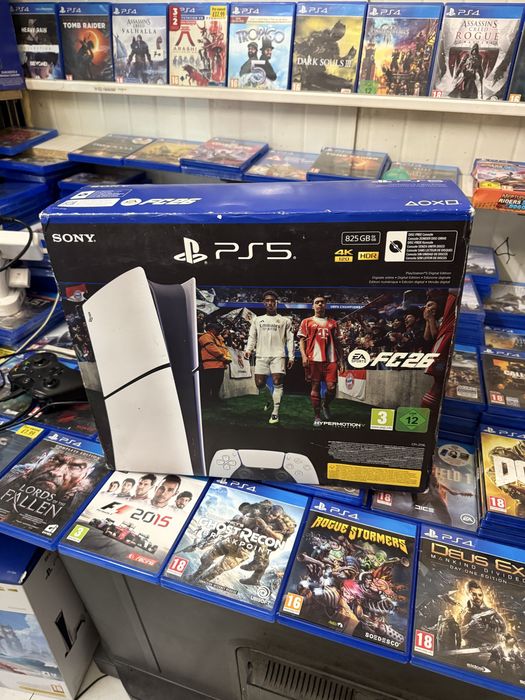 PS5 Digital Edition nou sigilat + FC 26 — schimb PS4 Slim/Pro