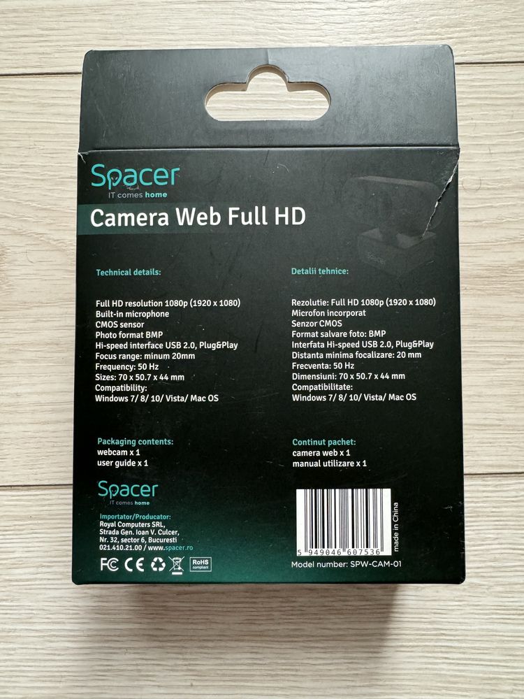 Camera web Spacer 1080p Full HD