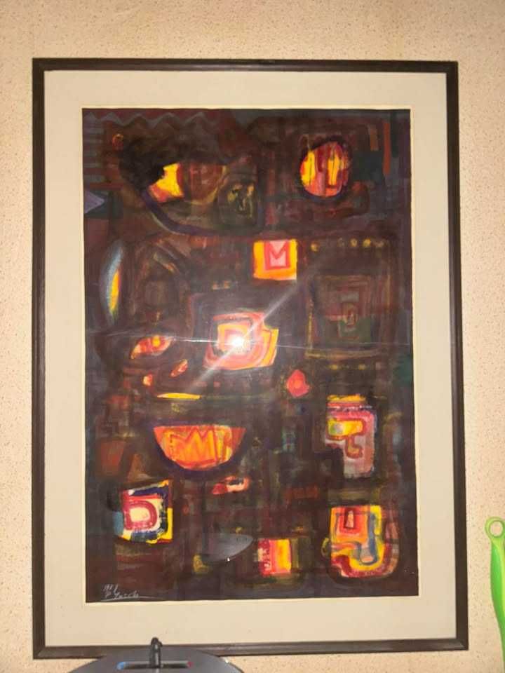 Картина "Нощни цветя" - Румен Читов -1989г.
