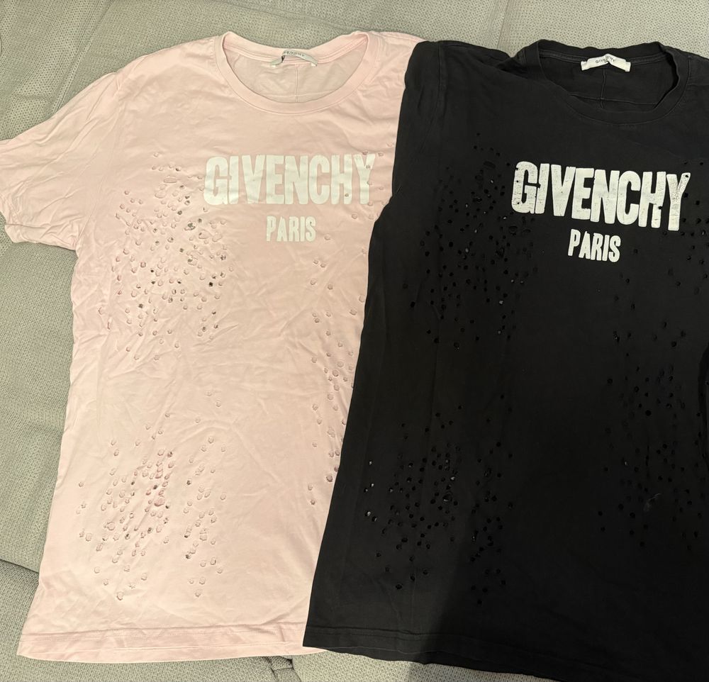 Розова и черна oversized тениска