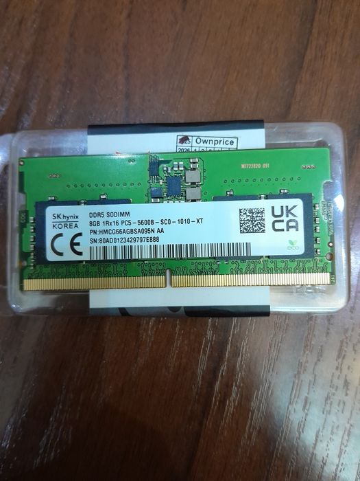 Operativ xotira SODIM ddr5 8gb 5600gz