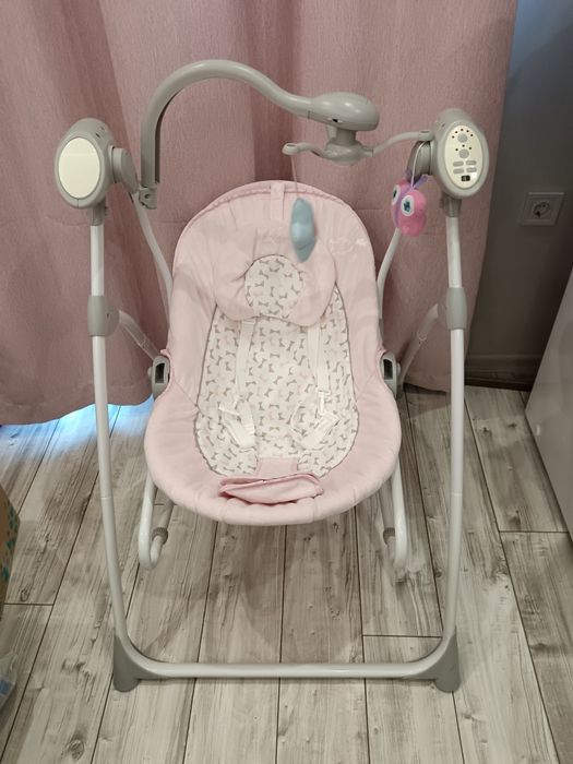 Електрическа люлка Cangaroo - Swing Star, розова