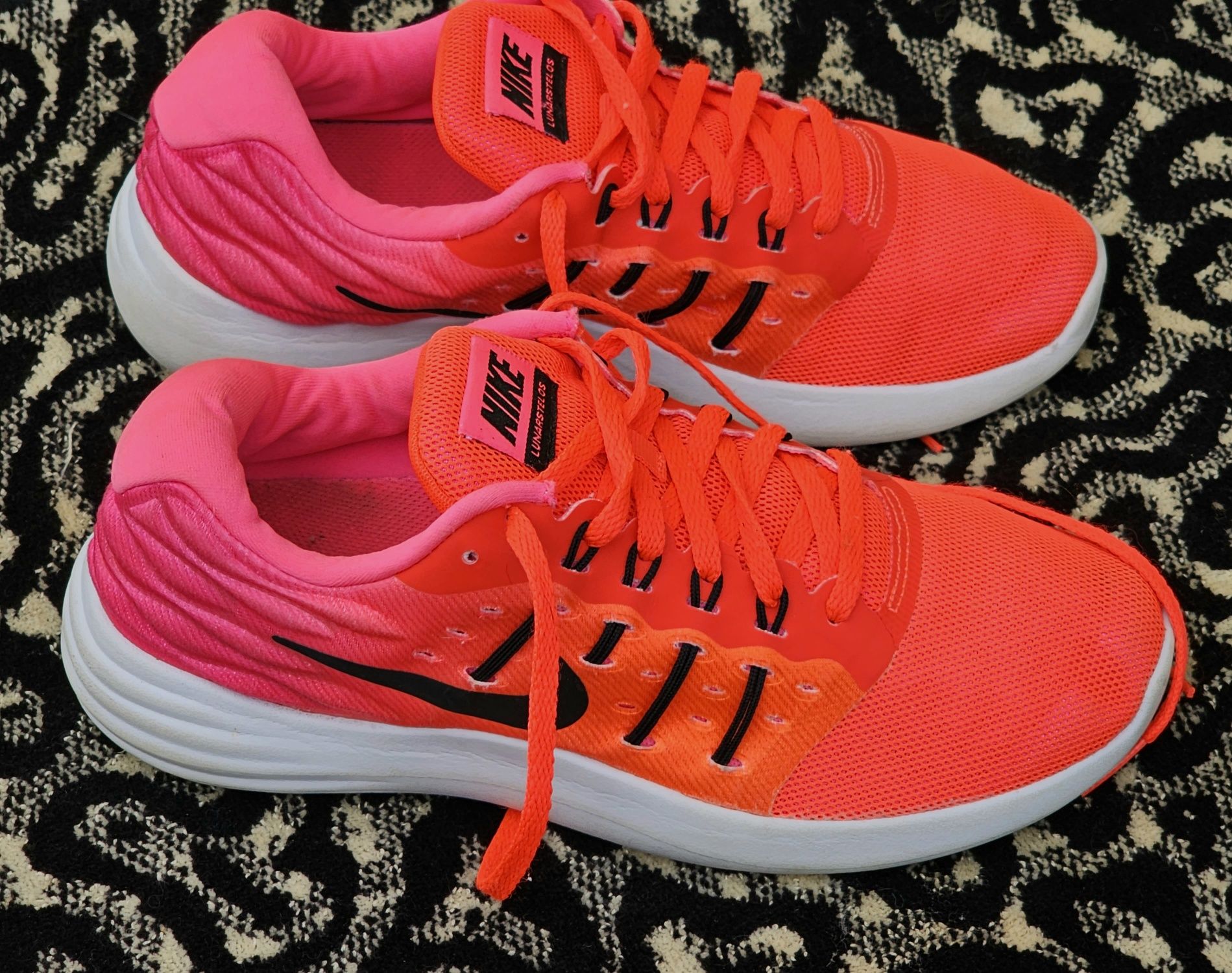 Nike  Lunarstelos Orange Pink white оригинални дамски сникърси 38