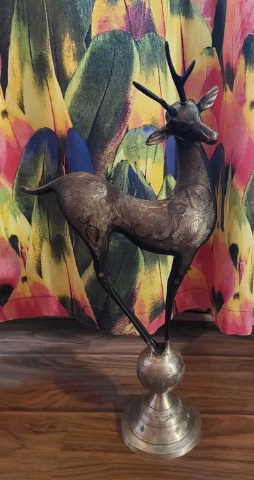 Лань бронзовая статуэтка. Индия бронза. Для интерьера