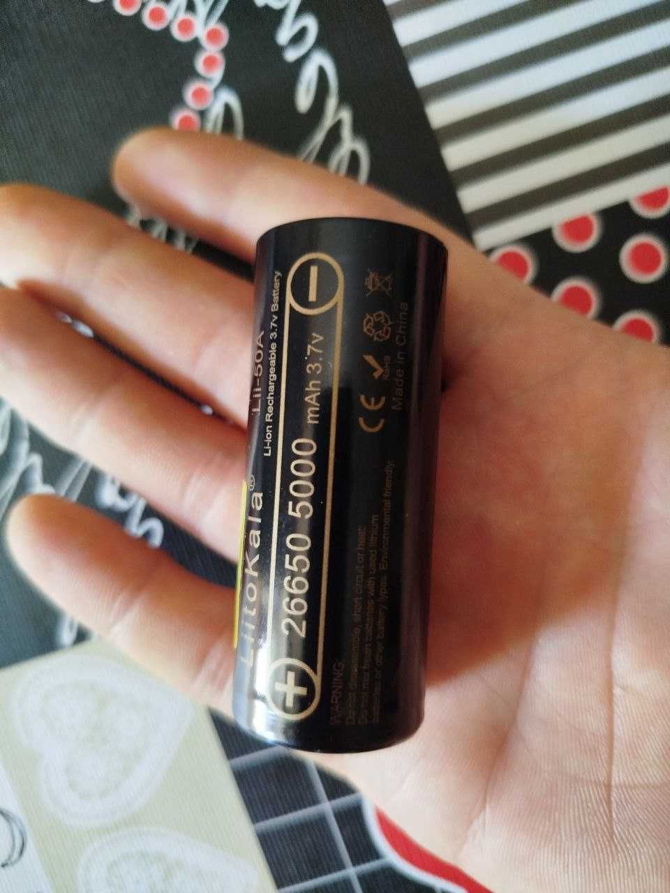 Litokala 26650 Оригинал аккумуляторы Новые 5000mAh