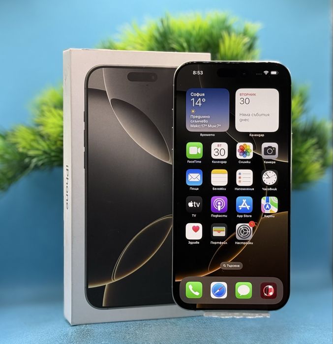 ГАРАНЦИОНЕН!!! Apple iPhone 16 Pro Max, 256GB, 5G, Natural Titanium