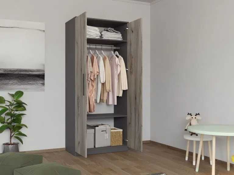 Set Dormitor Colt Lucio C6 Gri / Lemn