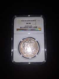 Руска сребърна СССР сребро монета 1 Рубла 1924 NGC