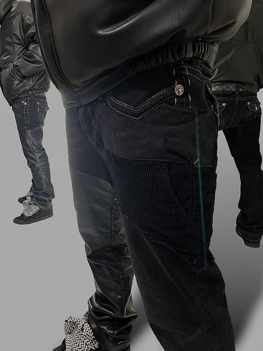 Blugi negri flared custom