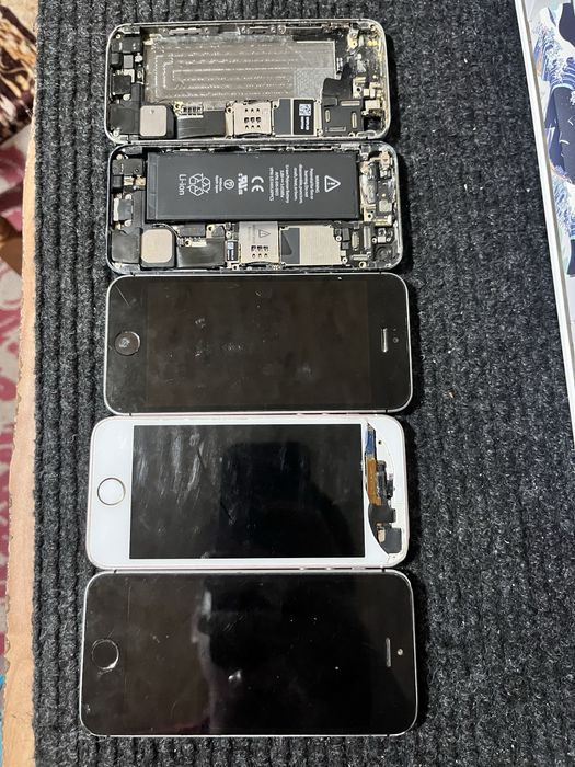 Lot 5 Telefoane iPhone (5, 5S, SE) - Stare Necunoscută, Blocat iCloud