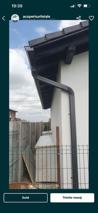 Jgheaburi și burlane din aluminiu dintr-o bucata fără îmbinari alumini