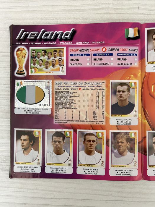 Panini World Cup 2002 – напълно попълнен албум (оригинал)