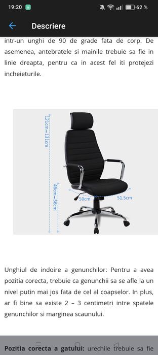 Scaun de birou ergonomic Kring Walter, cu tetiera, stofa + piele ecolo