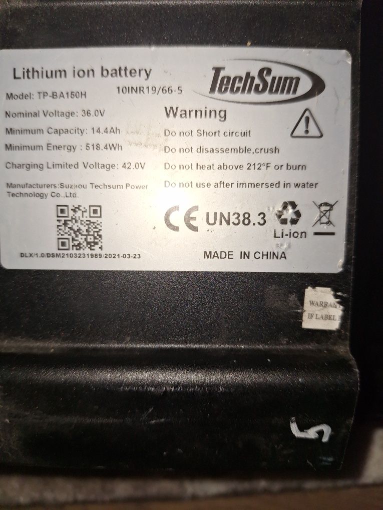5 bms de pe baterii Techsun 36 v ,14,4 a !