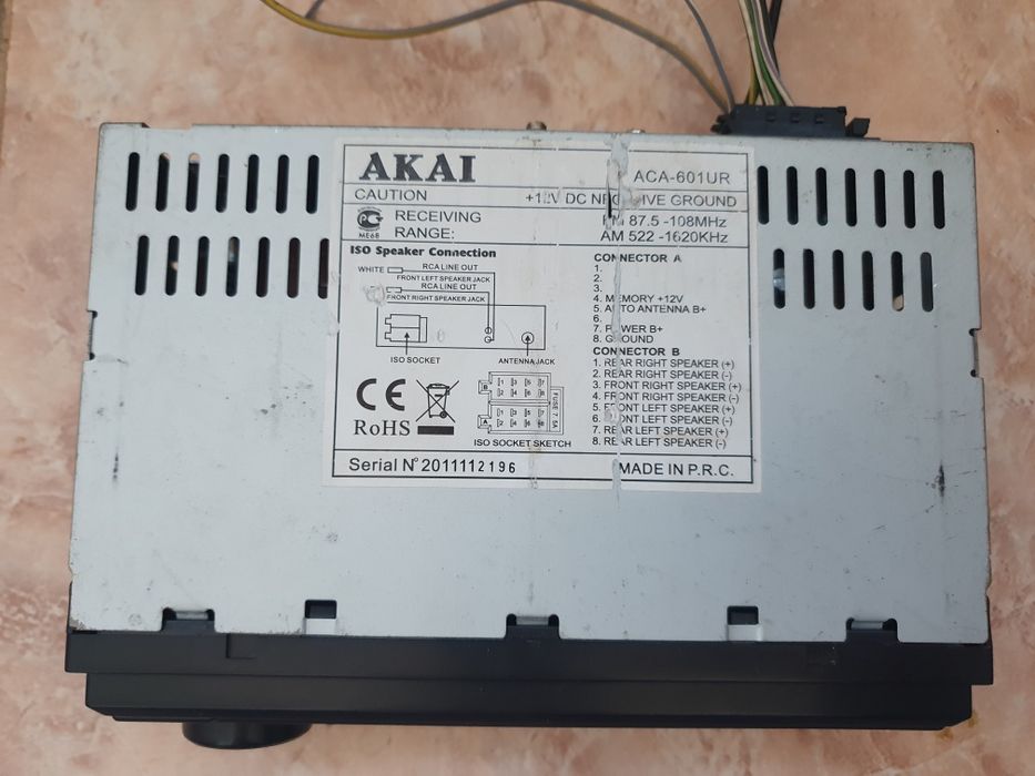 Radio Akai SD-USB-RCA-AUX-MP3 Player ca NOU