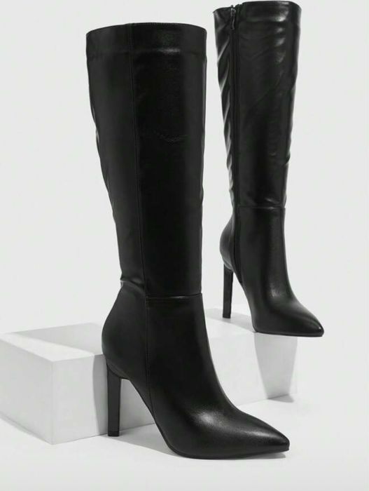 Черни кожени ботуши чисто нови