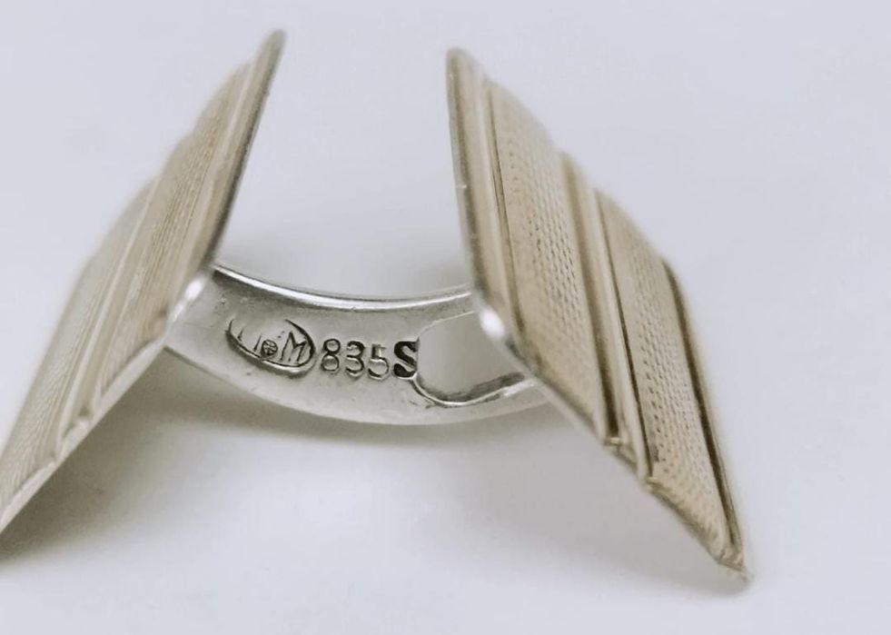 Vechi nasturi butoni argint loth 13 1/4 si 835