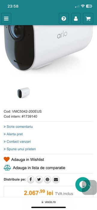 Arlo kitx3 Ultra2 si Ultra2XL Camera video supraveghere 4K NOU SIGILAT