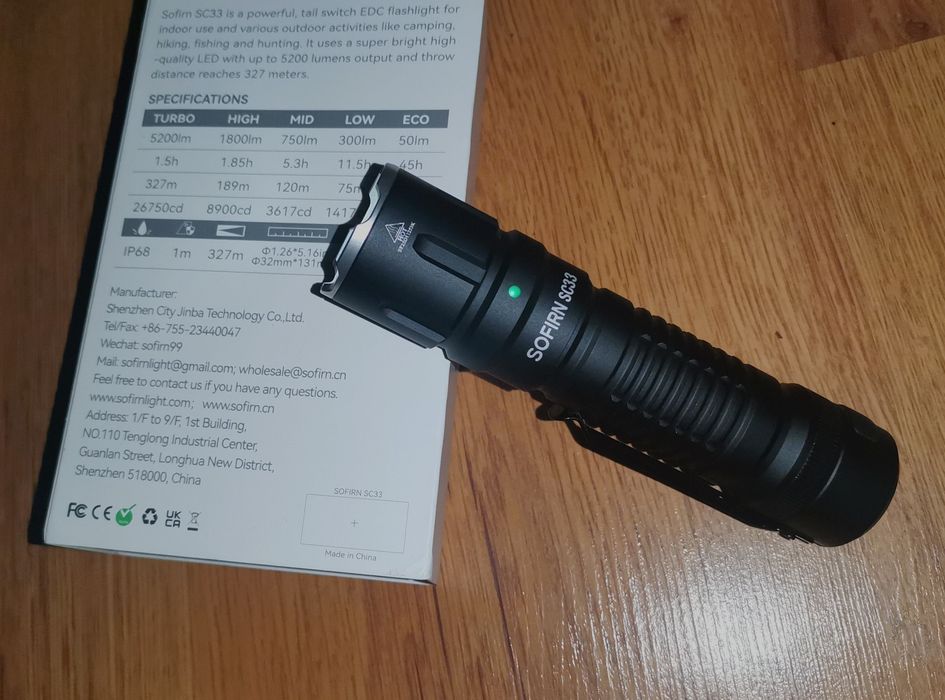 НОВА ЦЕНА Далекобоен джобен фенер Sofirn SC33