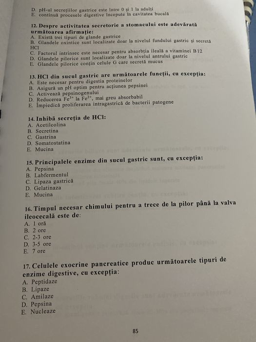 Culegere Biologie pentru admitere mg si md Bucuresti