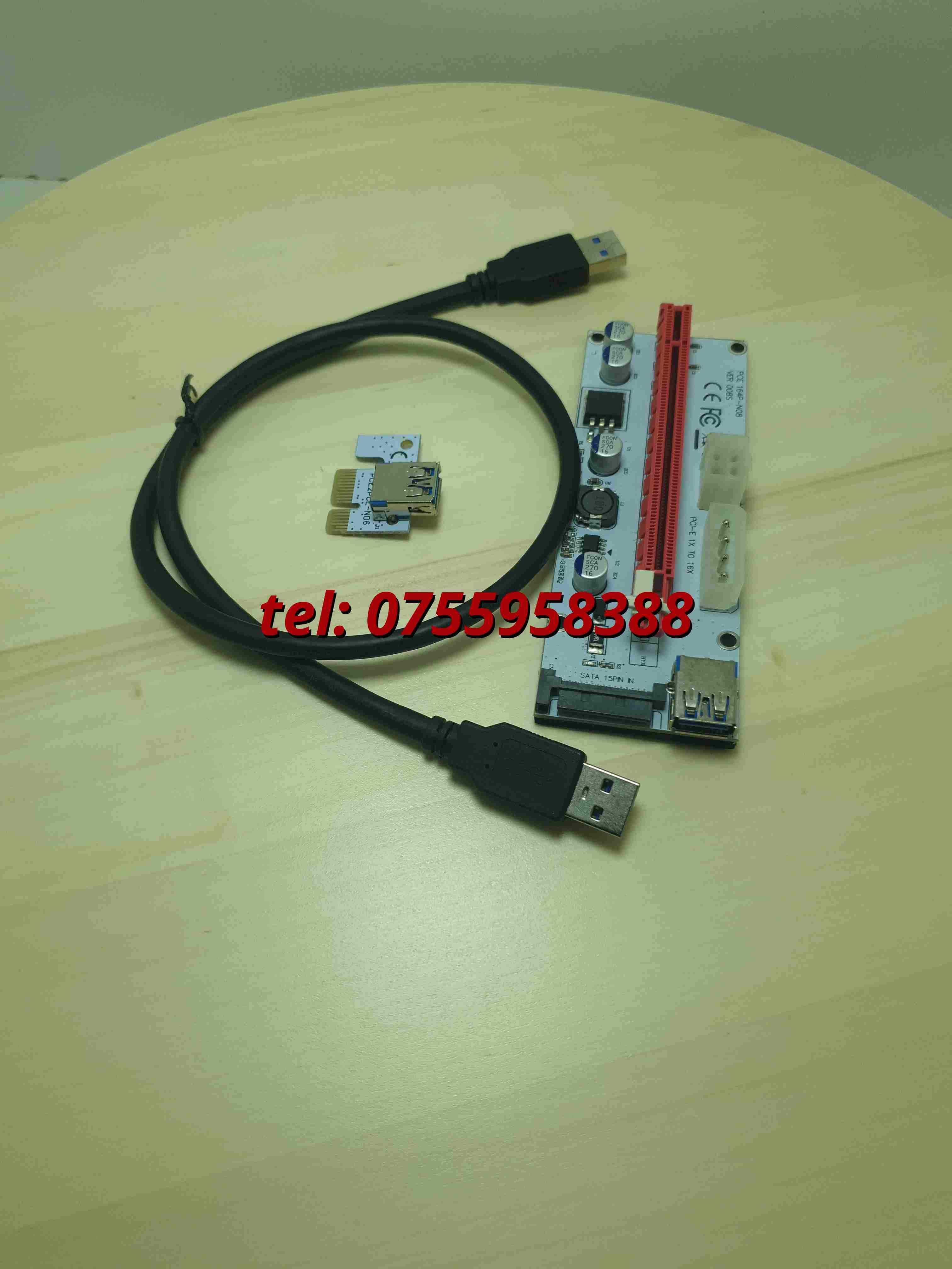 Riser Pciex Ver 008s 1x La 16x Cu Cablu De Date Usb 30 6 Pini  S