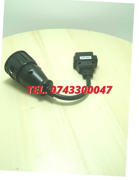 Cablu Adaptor Diagnoza Camion Tir Man Tga 12pin Obd2 Delphi Autocom