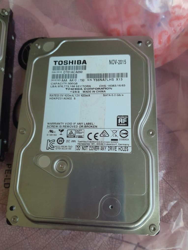 Toshiba Seagate capacity 500gb твърд диск