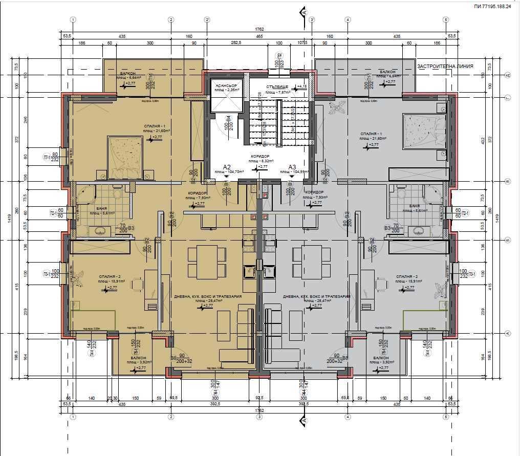 Продава се Тристаен апартамент в Хасково, Червена стена - 119 кв.м за 836 €/кв.м - Снимка #3
