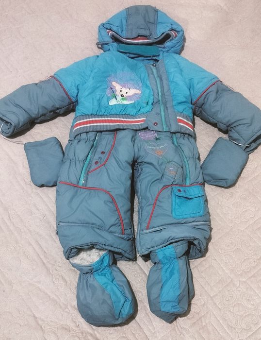 Зимний детский комбинезон трансформер 2 в 1