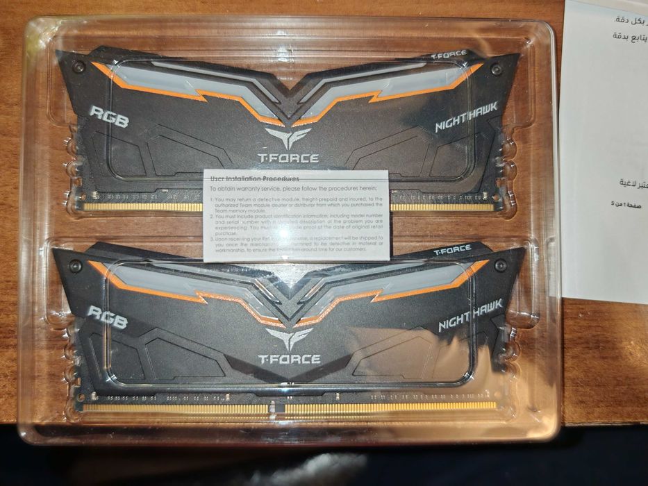 Оперативная память DDR4 16GBx2/3200 Team Night Hawk RGB