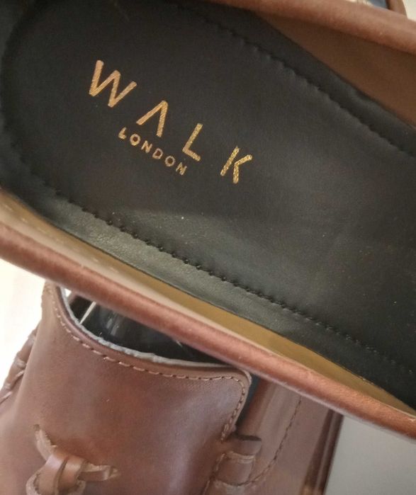 Pantofi loafer 44.5 45 premium Walk London NOU piele naturala moale