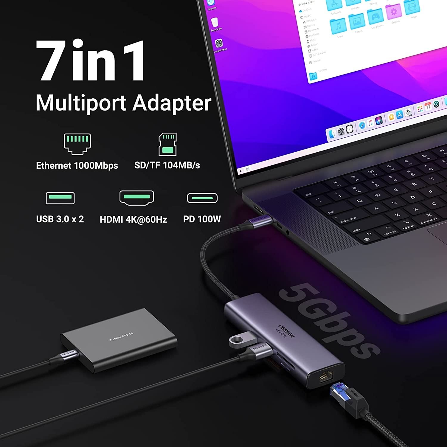 В наличии  4in1 5in1 6in1 7in1 USB HUB UGREEN Концентратор ЮСБ Хаб