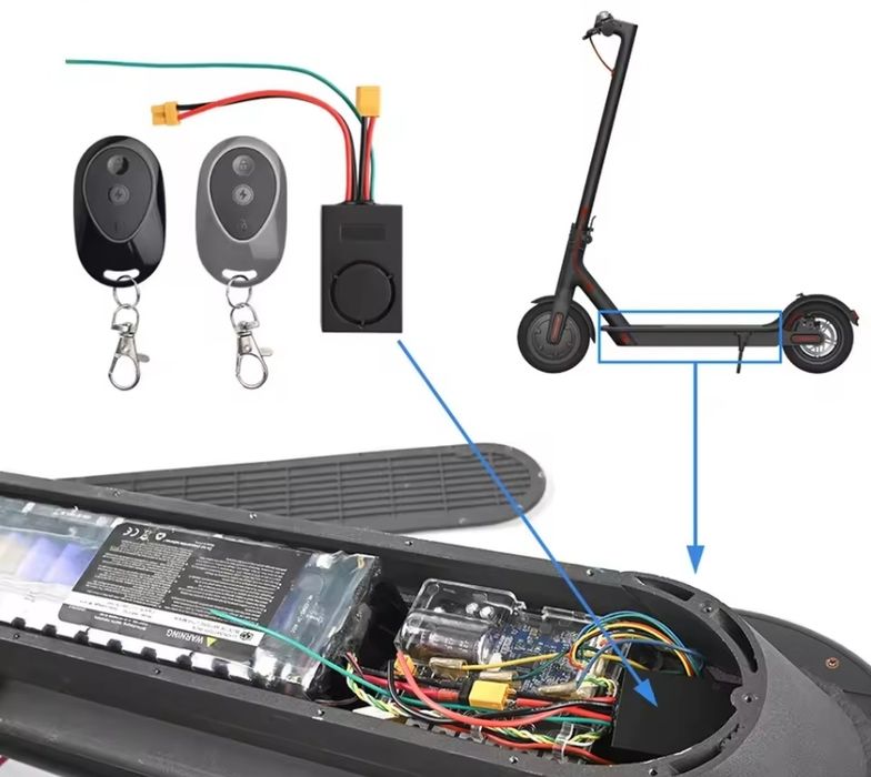 Kit alarma + telecomanda, tricicleta drift, bicicleta electrica