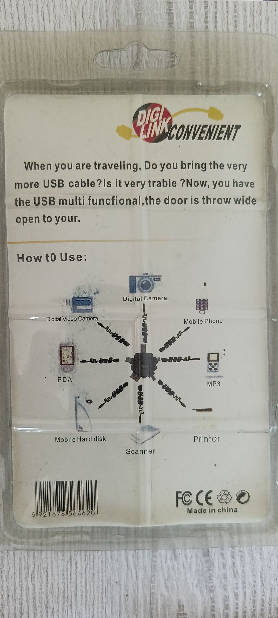 Переходник USB 5-в-1 упрощает зарядку мобильных устройств.2 000 тенге