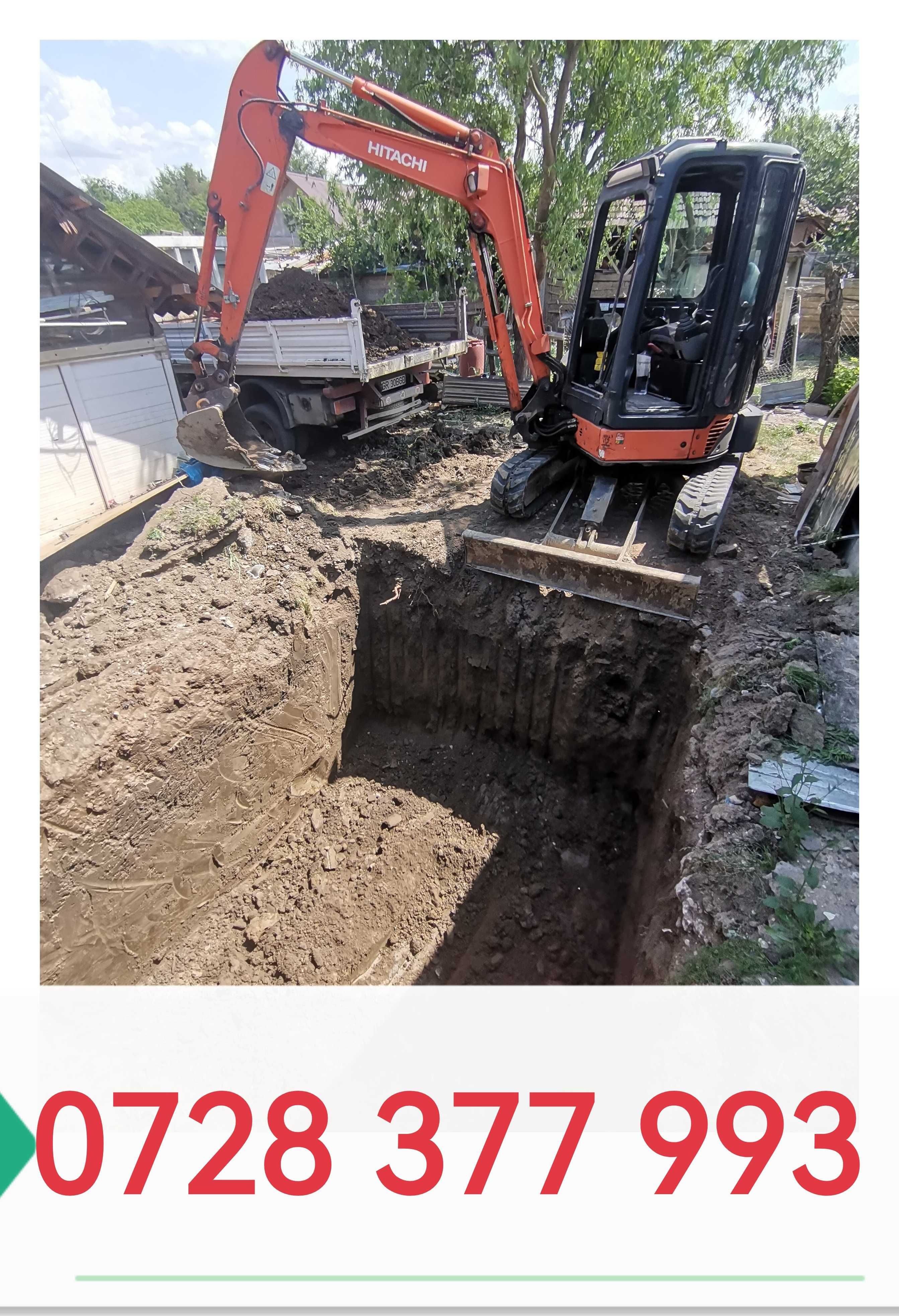 Excavari Fose, Beciuri, Fundați, Șanțuri cu mini excavator, Buldo