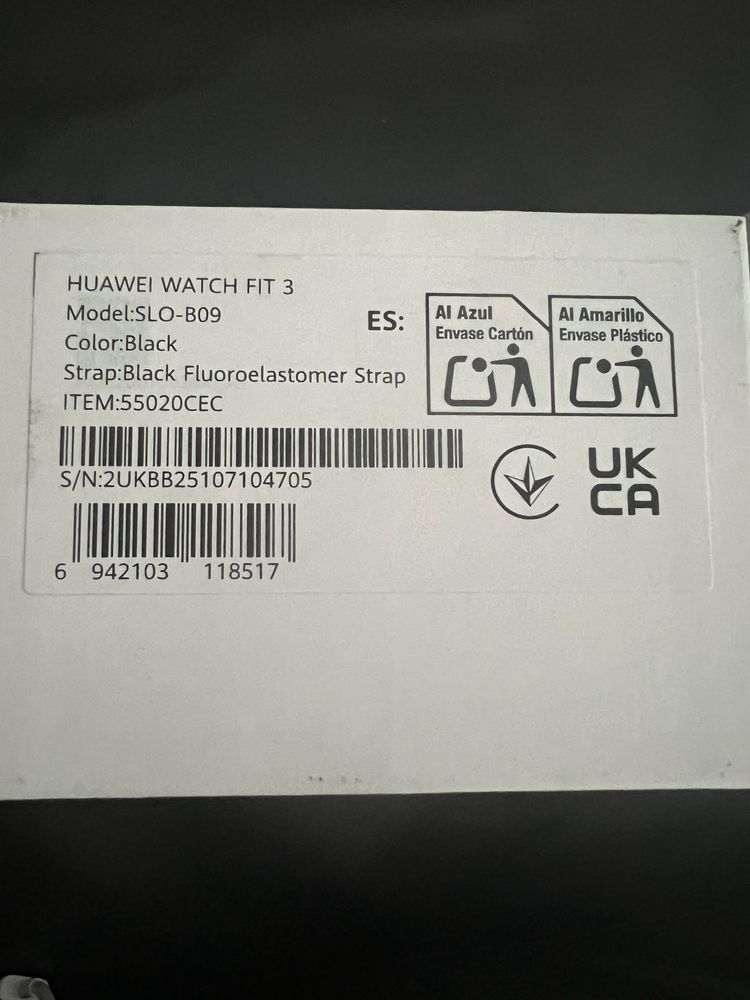 Ceas Smartwatch Huawei Fit 3 negru