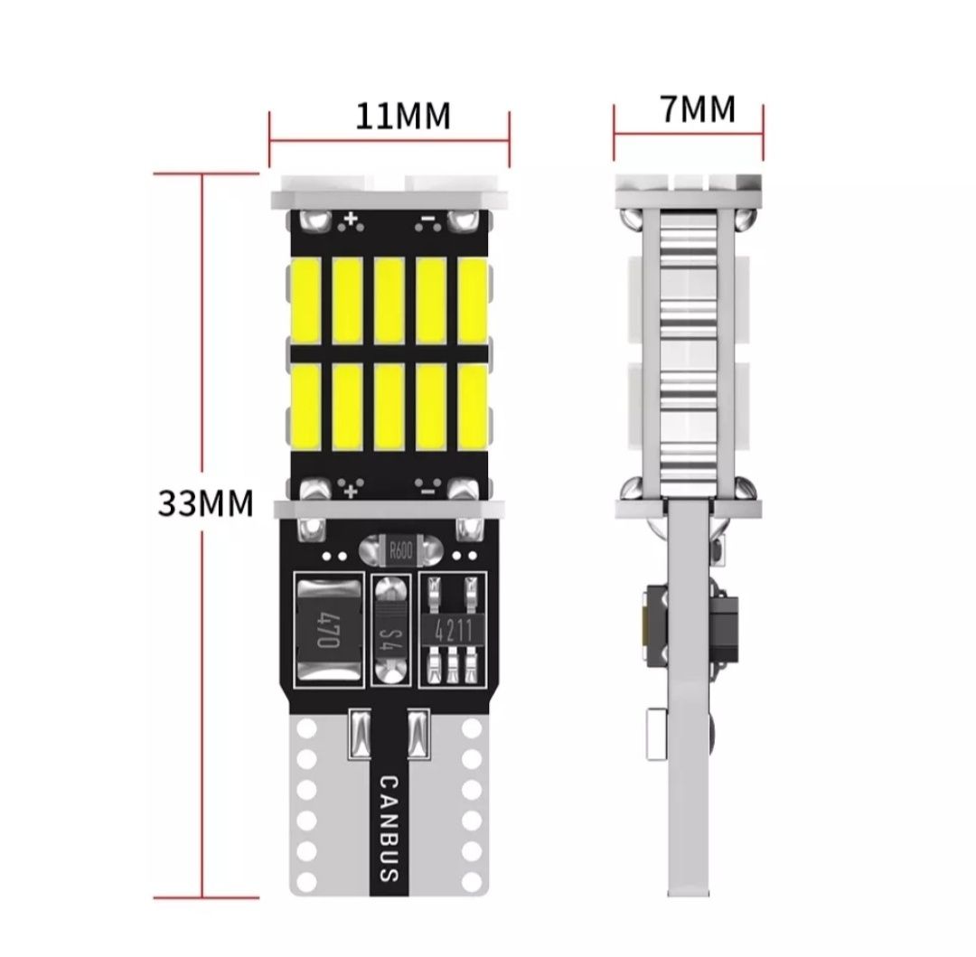 LED  габарит W5W Ауди canbus