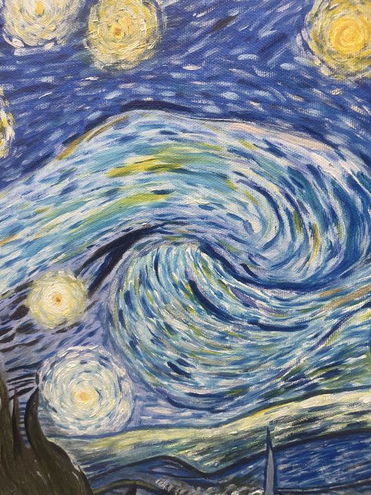 Starry night reproducere proprie ulei pe panza Van Gogh
