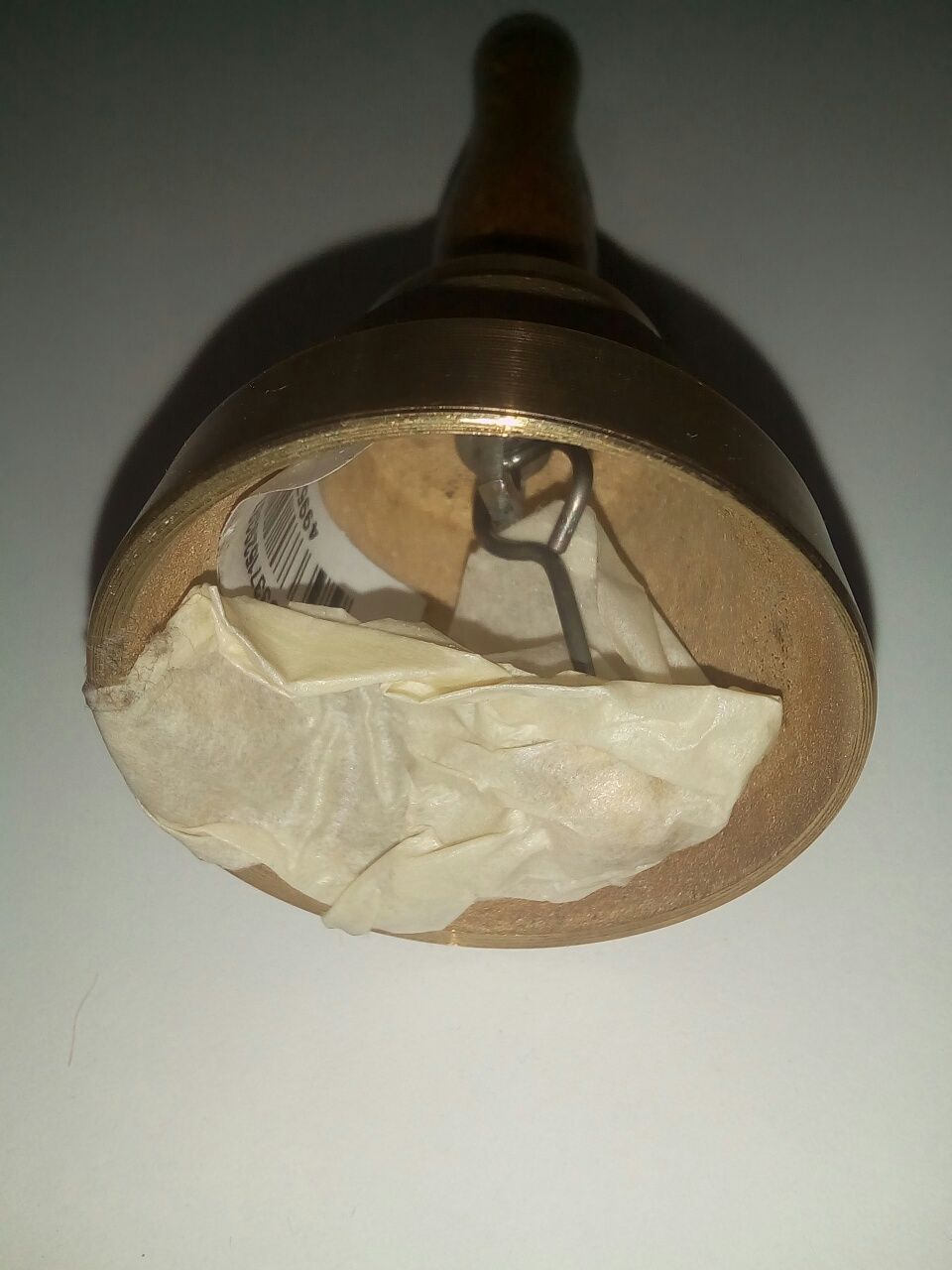 Vând doi clopoței vintage recepție/licitație din bronz, mâner din lemn