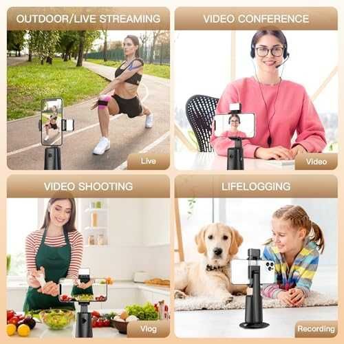 Стабилизатор за телефон с AI проследяване 360 ротация Телефонен статив